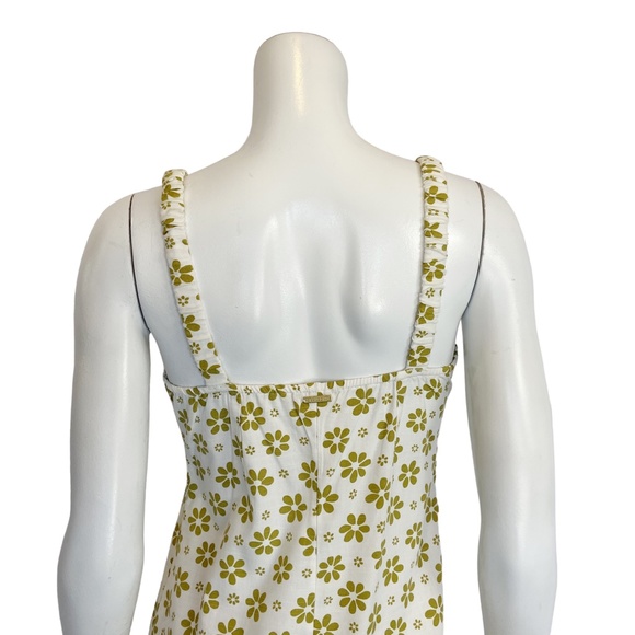 Billabong | Women's Green and White Floral Print Mini Dress | Size: M - Picture 8 of 9